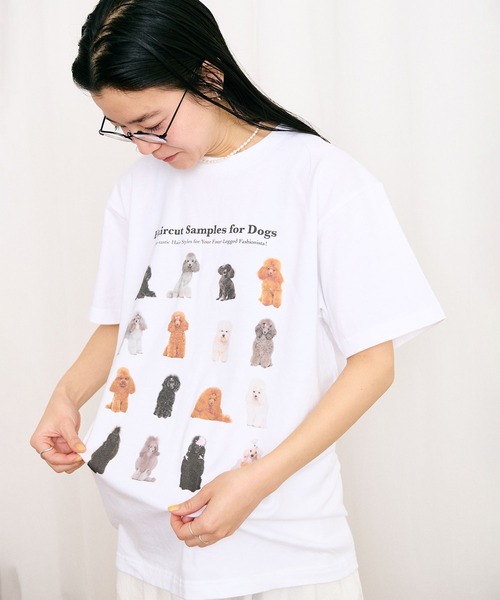 fig London(フィグロンドン)の「●Hairstyle Tshirt(Tシャツ/カットソー・レディース・ホワイト/アッシュグレー・FREE)」の15枚目の写真