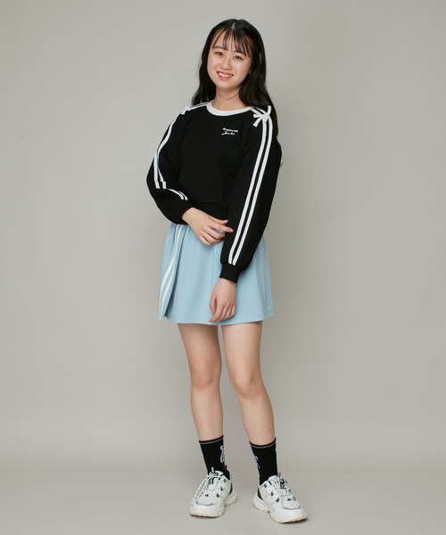 JENNI love（ジェニィラブ）の「そでライン＆リボンワッフルロンT（スウェット・キッズ・ブラック/ピンク/グレー・140cm/130cm/160cm/150cm）」の18枚目の写真