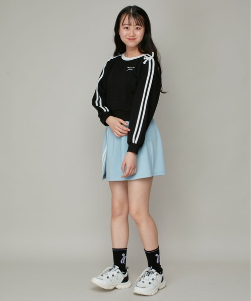 JENNI love（ジェニィラブ）の「そでライン＆リボンワッフルロンT（スウェット・キッズ・ブラック/ピンク/グレー・140cm/130cm/160cm/150cm）」の19枚目の写真