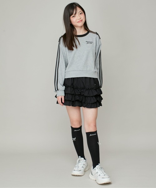 JENNI love（ジェニィラブ）の「そでライン＆リボンワッフルロンT（スウェット・キッズ・ブラック/ピンク/グレー・140cm/130cm/160cm/150cm）」の22枚目の写真