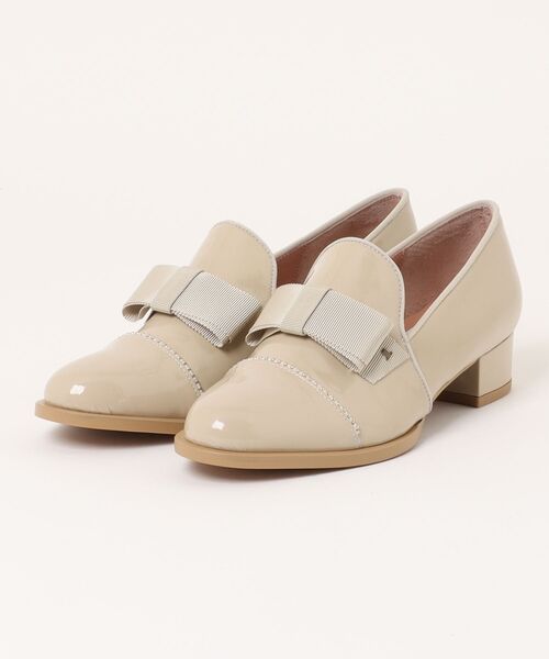 LANVIN en Bleu(ランバンオンブルー)の「リボンモチーフスリッポンパンプス(パンプス・レディース・ベージュ/ブラック・23.0cm/23.5cm/24.0cm/24.5cm/22.5cm)」の2枚目の写真