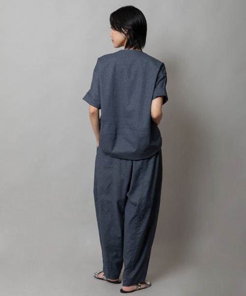 Munich（ミューニック）の「ヘンプシャンブレーバレルパンツ（その他パンツ・レディース・ブラック/グレー/ネイビー・XS/S/M）」の6枚目の写真