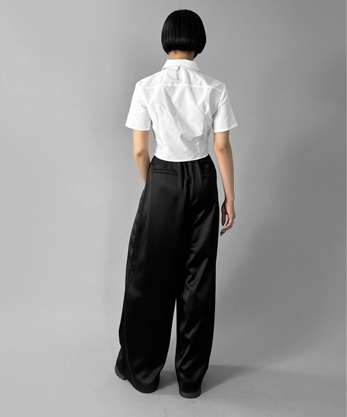 新品♡ LUCA ワイドパンツ サテン調 ブラック LUCA/LADY LUCK LUCA（ルカ/レディラックルカ）の「LC/LLL