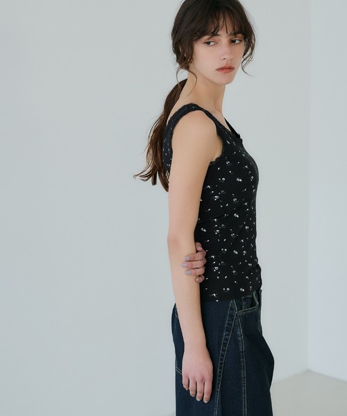 coca(coca)(コカ)の「【WEB限定セール】外で着られるブラトップス OUT BRA テレコリブレースタンクトップ(タンクトップ・レディース・チャコール/ブラック/ホワイト・S/L/M)」の20枚目の写真