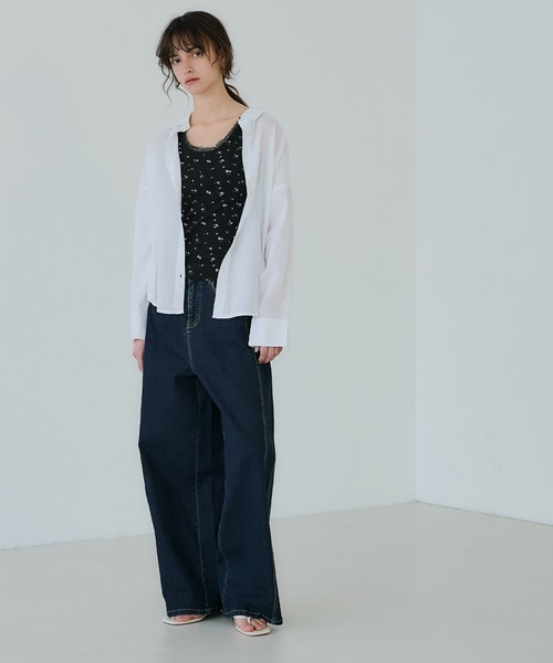 coca(coca)(コカ)の「【WEB限定セール】外で着られるブラトップス OUT BRA テレコリブレースタンクトップ(タンクトップ・レディース・チャコール/ブラック/ホワイト・S/L/M)」の21枚目の写真