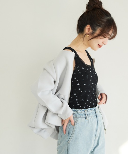 coca(coca)(コカ)の「【WEB限定セール】外で着られるブラトップス OUT BRA テレコリブレースタンクトップ(タンクトップ・レディース・チャコール/ブラック/ホワイト・S/L/M)」の18枚目の写真