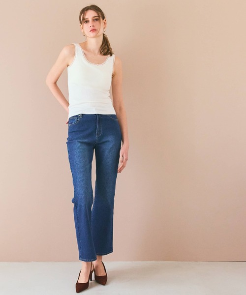 coca(coca)(コカ)の「【WEB限定セール】外で着られるブラトップス OUT BRA テレコリブレースタンクトップ(タンクトップ・レディース・チャコール/ブラック/ホワイト・S/L/M)」の8枚目の写真