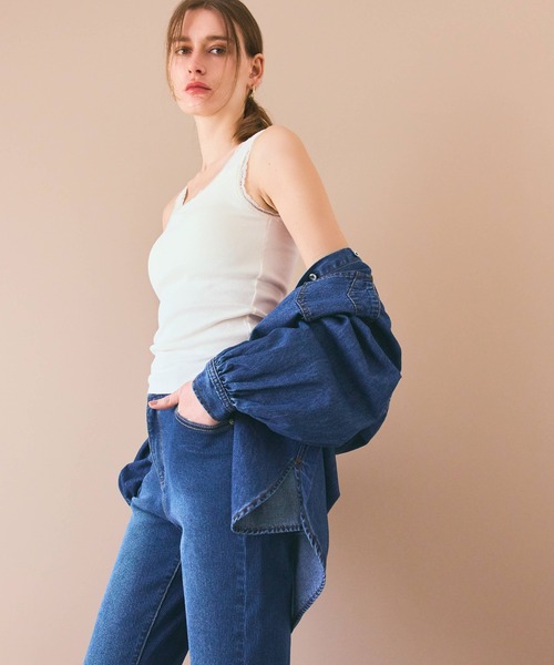 coca(coca)(コカ)の「【WEB限定セール】外で着られるブラトップス OUT BRA テレコリブレースタンクトップ(タンクトップ・レディース・チャコール/ブラック/ホワイト・S/L/M)」の10枚目の写真