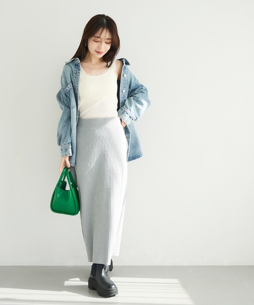 coca(coca)(コカ)の「【WEB限定セール】外で着られるブラトップス OUT BRA テレコリブレースタンクトップ(タンクトップ・レディース・チャコール/ブラック/ホワイト・S/L/M)」の7枚目の写真