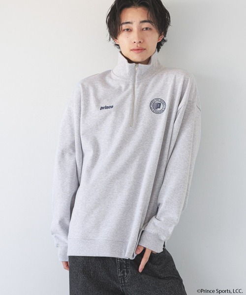 LOWRYS FARM（ローリーズファーム）の「princeハーフＺＩＰプルオーバー　 290743（スウェット・メンズ・グレー/グリーン/オフホワイト・FREE）」の2枚目の写真