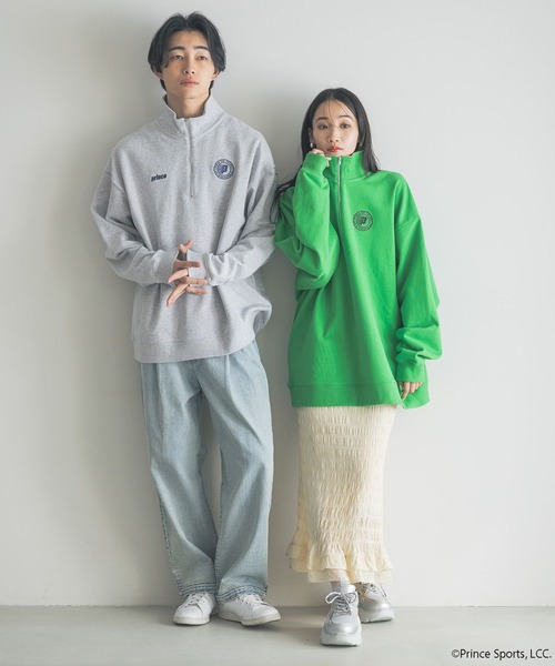 LOWRYS FARM（ローリーズファーム）の「princeハーフＺＩＰプルオーバー　 290743（スウェット・メンズ・グレー/グリーン/オフホワイト・FREE）」の5枚目の写真