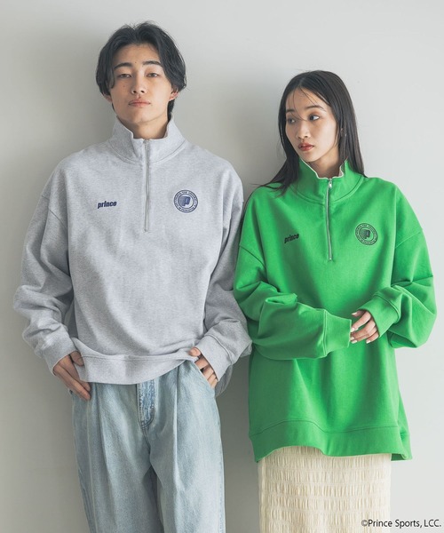 LOWRYS FARM（ローリーズファーム）の「princeハーフＺＩＰプルオーバー　 290743（スウェット・メンズ・グレー/グリーン/オフホワイト・FREE）」の6枚目の写真
