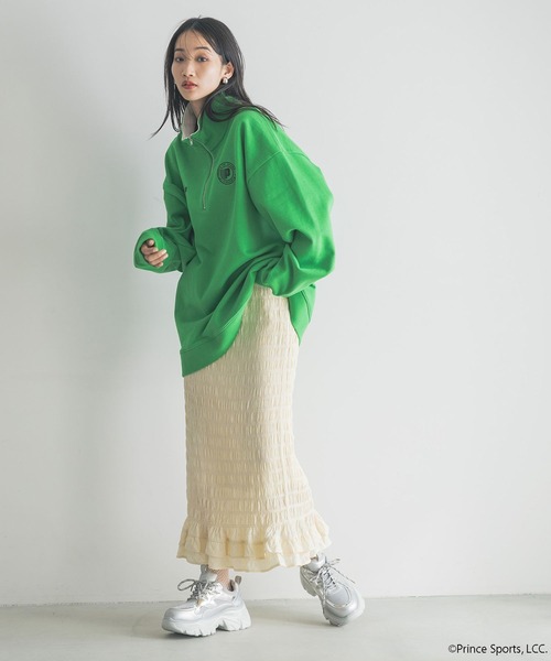 LOWRYS FARM（ローリーズファーム）の「princeハーフＺＩＰプルオーバー　 290743（スウェット・メンズ・グレー/グリーン/オフホワイト・FREE）」の8枚目の写真