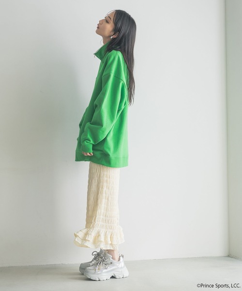 LOWRYS FARM（ローリーズファーム）の「princeハーフＺＩＰプルオーバー　 290743（スウェット・メンズ・グレー/グリーン/オフホワイト・FREE）」の9枚目の写真