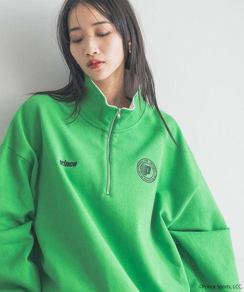 LOWRYS FARM（ローリーズファーム）の「princeハーフＺＩＰプルオーバー　 290743（スウェット・メンズ・グレー/グリーン/オフホワイト・FREE）」の14枚目の写真