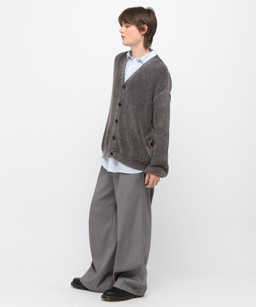 3.3 Field Trip （3.3フィールドトリップ）の「3.3 Field Trip／ピグメントニットカーディガン（ニット/セーター・メンズ・ブラック/ネイビー・FREE）」の5枚目の写真