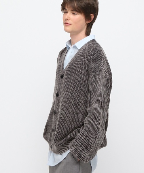 3.3 Field Trip （3.3フィールドトリップ）の「3.3 Field Trip／ピグメントニットカーディガン（ニット/セーター・メンズ・ブラック/ネイビー・FREE）」の7枚目の写真