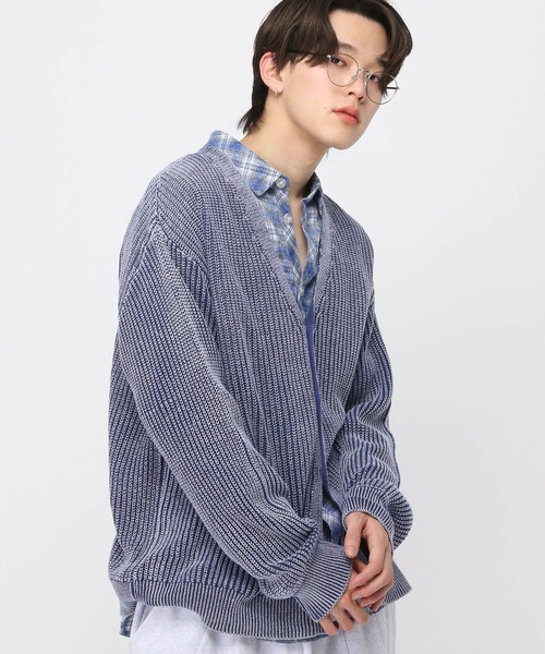 3.3 Field Trip （3.3フィールドトリップ）の「3.3 Field Trip／ピグメントニットカーディガン（ニット/セーター・メンズ・ブラック/ネイビー・FREE）」の12枚目の写真