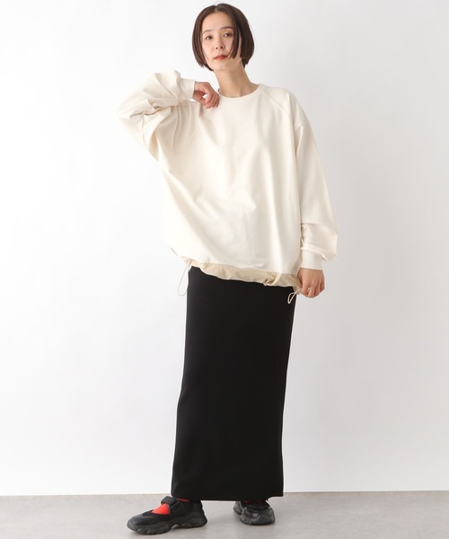 LEPSIM（レプシィム）の「ラグラン異素材切り替えプルオーバー　290957（Tシャツ/カットソー・レディース・オフホワイト/チャコールグレー/アイボリー・FREE）」の15枚目の写真