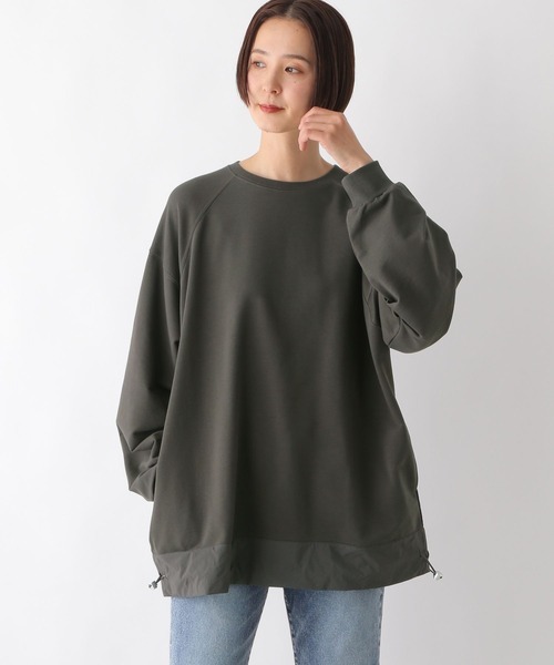 LEPSIM（レプシィム）の「ラグラン異素材切り替えプルオーバー　290957（Tシャツ/カットソー・レディース・オフホワイト/チャコールグレー/アイボリー・FREE）」の17枚目の写真