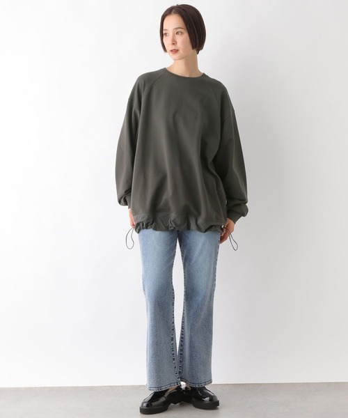 LEPSIM（レプシィム）の「ラグラン異素材切り替えプルオーバー　290957（Tシャツ/カットソー・レディース・オフホワイト/チャコールグレー/アイボリー・FREE）」の22枚目の写真