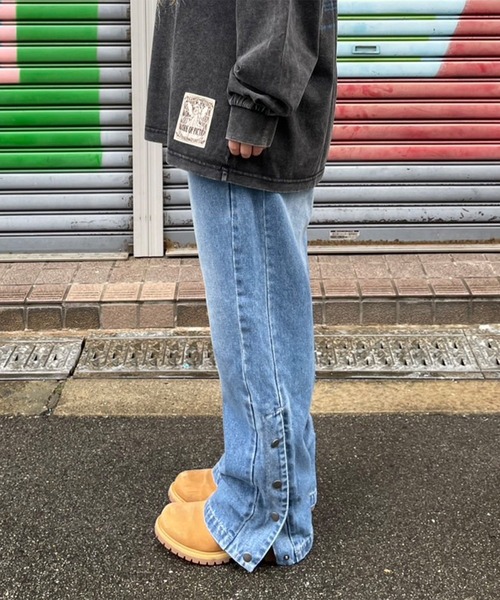大幅値下げ！　EXAMPLE エグザンプル デニムパンツ M EXAMPLE（エグザンプル）の「EXAMPLE/エグザンプル/DENIM TRACK