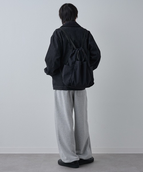 COLONY 2139（コロニートゥーワンスリーナイン）の「超軽量180g ソフトナイロンナップサック（バックパック/リュック・メンズ・ブラック・FREE）」の20枚目の写真