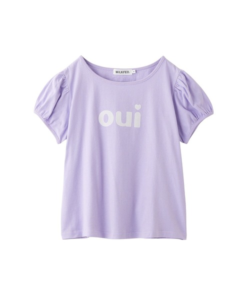 MILKFED.(ミルクフェド)の「OUI PUFF SLEEVE TOP(Tシャツ/カットソー・レディース・ライトパープル/ブラック/ホワイト・S/M)」の3枚目の写真