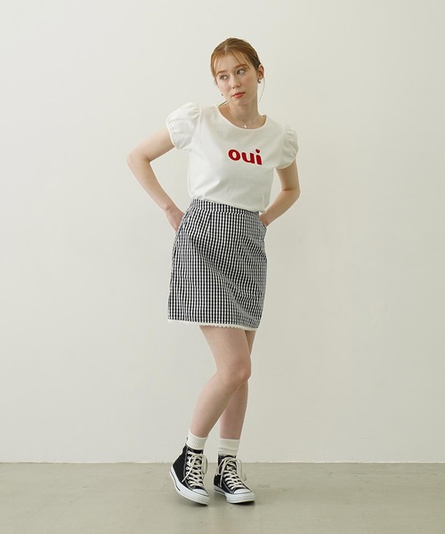 MILKFED.(ミルクフェド)の「OUI PUFF SLEEVE TOP(Tシャツ/カットソー・レディース・ライトパープル/ブラック/ホワイト・S/M)」の5枚目の写真