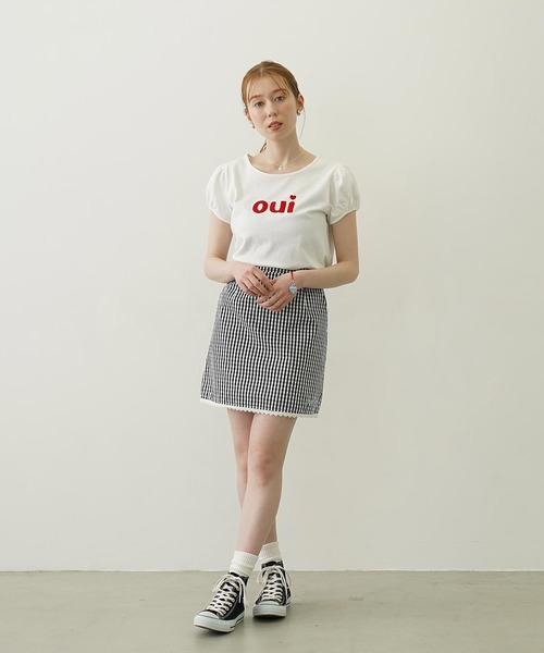 MILKFED.(ミルクフェド)の「OUI PUFF SLEEVE TOP(Tシャツ/カットソー・レディース・ライトパープル/ブラック/ホワイト・S/M)」の6枚目の写真