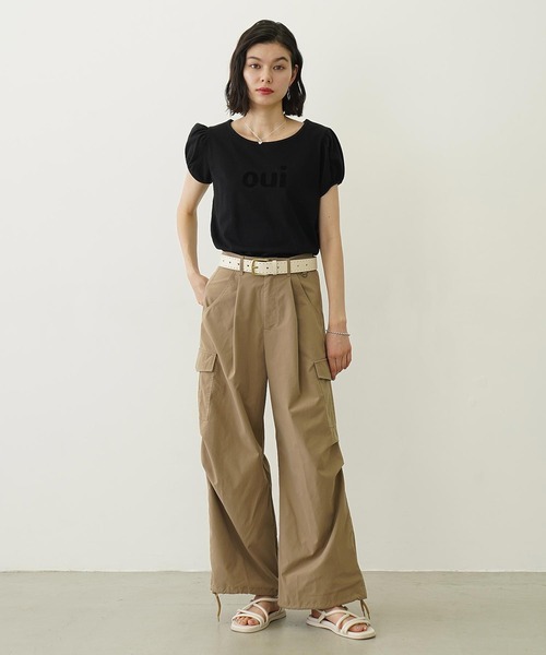 MILKFED.(ミルクフェド)の「OUI PUFF SLEEVE TOP(Tシャツ/カットソー・レディース・ライトパープル/ブラック/ホワイト・S/M)」の10枚目の写真
