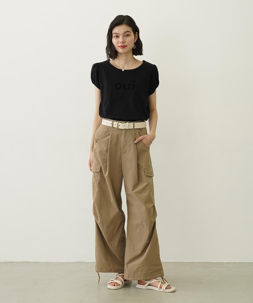 MILKFED.(ミルクフェド)の「OUI PUFF SLEEVE TOP(Tシャツ/カットソー・レディース・ライトパープル/ブラック/ホワイト・S/M)」の11枚目の写真
