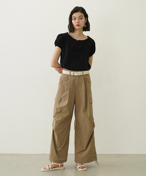 MILKFED.(ミルクフェド)の「OUI PUFF SLEEVE TOP(Tシャツ/カットソー・レディース・ライトパープル/ブラック/ホワイト・S/M)」の12枚目の写真