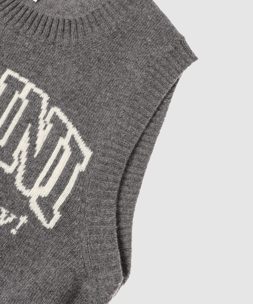 GANNI(ガニー)の「Graphic Wool Vest(ベスト・レディース・グレー系その他・S/M)」の4枚目の写真