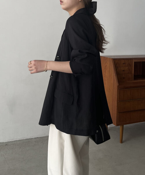 CAPRICIEUX LE'MAGE(カプリシューレマージュ)の「ライトテーラージャケット(テーラードジャケット・レディース・ブラウン/ベージュ/ブラック・FREE)」の8枚目の写真