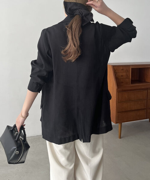 CAPRICIEUX LE'MAGE(カプリシューレマージュ)の「ライトテーラージャケット(テーラードジャケット・レディース・ブラウン/ベージュ/ブラック・FREE)」の12枚目の写真