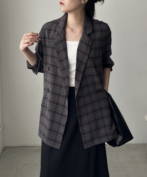 CAPRICIEUX LE'MAGE(カプリシューレマージュ)の「ライトテーラージャケット(テーラードジャケット・レディース・ブラウン/ベージュ/ブラック・FREE)」の21枚目の写真