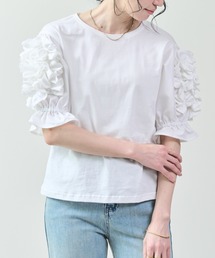 DOLLUPOOPS（ドールアップウップス）の「フリルモチーフスリーブトップス（Tシャツ/カットソー）」