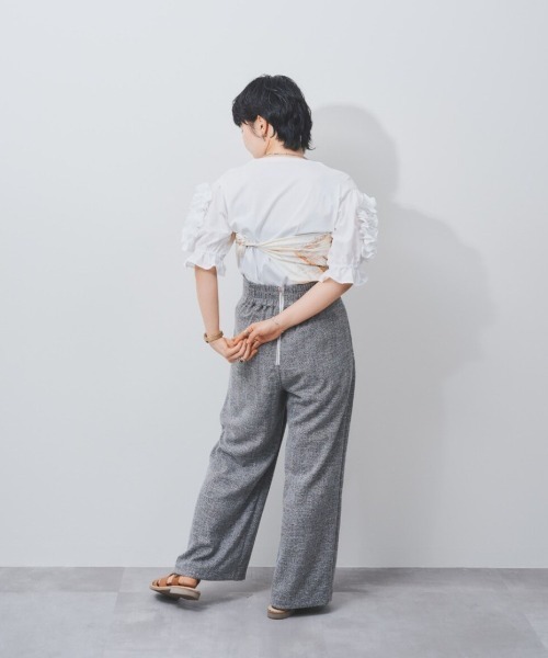 DOLLUPOOPS（ドールアップウップス）の「フリルモチーフスリーブトップス（Tシャツ/カットソー・レディース・オフホワイト/ブラック・38）」の20枚目の写真