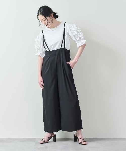 DOLLUPOOPS（ドールアップウップス）の「フリルモチーフスリーブトップス（Tシャツ/カットソー・レディース・オフホワイト/ブラック・38）」の17枚目の写真