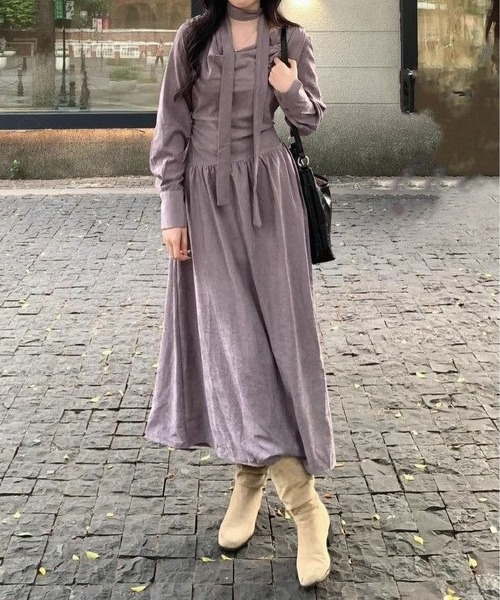 セール】フレンチ長袖ワンピース（ワンピース）｜MAISON DE THERESE