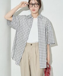 FREAK'S STORE | 限定展開　シアー チェック 半袖 シャツ(シャツ/ブラウス)
