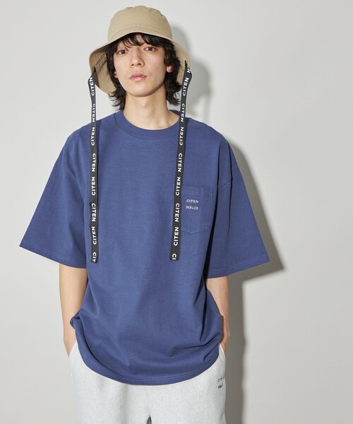 CITEN（シテン）の「＜CITEN＞プレーティングポケットT（Tシャツ/カットソー・メンズ・ネイビー/ダークグレー/ホワイト・L/M/S）」の3枚目の写真