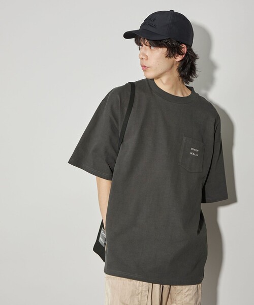 CITEN（シテン）の「＜CITEN＞プレーティングポケットT（Tシャツ/カットソー・メンズ・ネイビー/ダークグレー/ホワイト・L/M/S）」の4枚目の写真