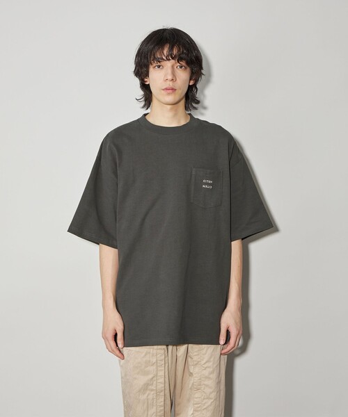 CITEN（シテン）の「＜CITEN＞プレーティングポケットT（Tシャツ/カットソー・メンズ・ネイビー/ダークグレー/ホワイト・L/M/S）」の10枚目の写真
