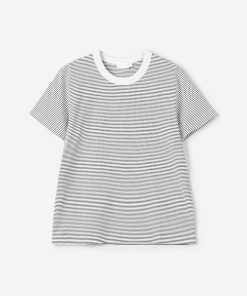 handvaerk(ハンドバーク)の「handvaerk | 60/2 マイクロTシャツ STRIPE WOMEN(Tシャツ/カットソー・レディース・ホワイト系その他/ブラック系その他・S/M)」の4枚目の写真