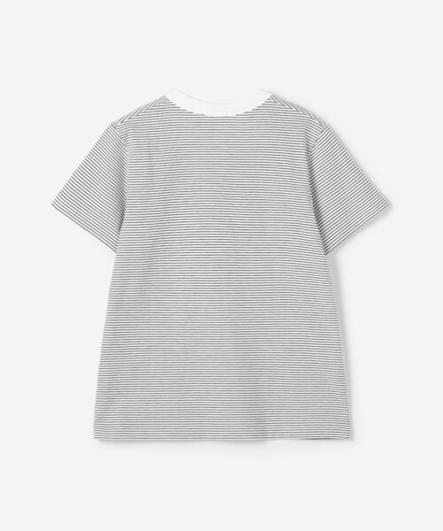 handvaerk(ハンドバーク)の「handvaerk | 60/2 マイクロTシャツ STRIPE WOMEN(Tシャツ/カットソー・レディース・ホワイト系その他/ブラック系その他・S/M)」の5枚目の写真