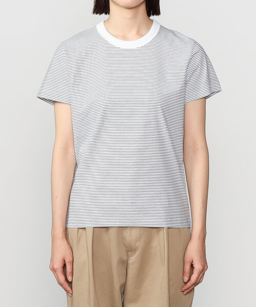 handvaerk(ハンドバーク)の「handvaerk | 60/2 マイクロTシャツ STRIPE WOMEN(Tシャツ/カットソー・レディース・ホワイト系その他/ブラック系その他・S/M)」の9枚目の写真