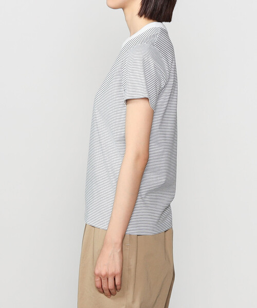 handvaerk(ハンドバーク)の「handvaerk | 60/2 マイクロTシャツ STRIPE WOMEN(Tシャツ/カットソー・レディース・ホワイト系その他/ブラック系その他・S/M)」の10枚目の写真