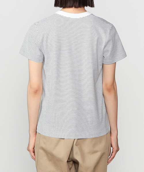 handvaerk(ハンドバーク)の「handvaerk | 60/2 マイクロTシャツ STRIPE WOMEN(Tシャツ/カットソー・レディース・ホワイト系その他/ブラック系その他・S/M)」の11枚目の写真